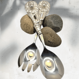 Pewter Lion Salad Servers